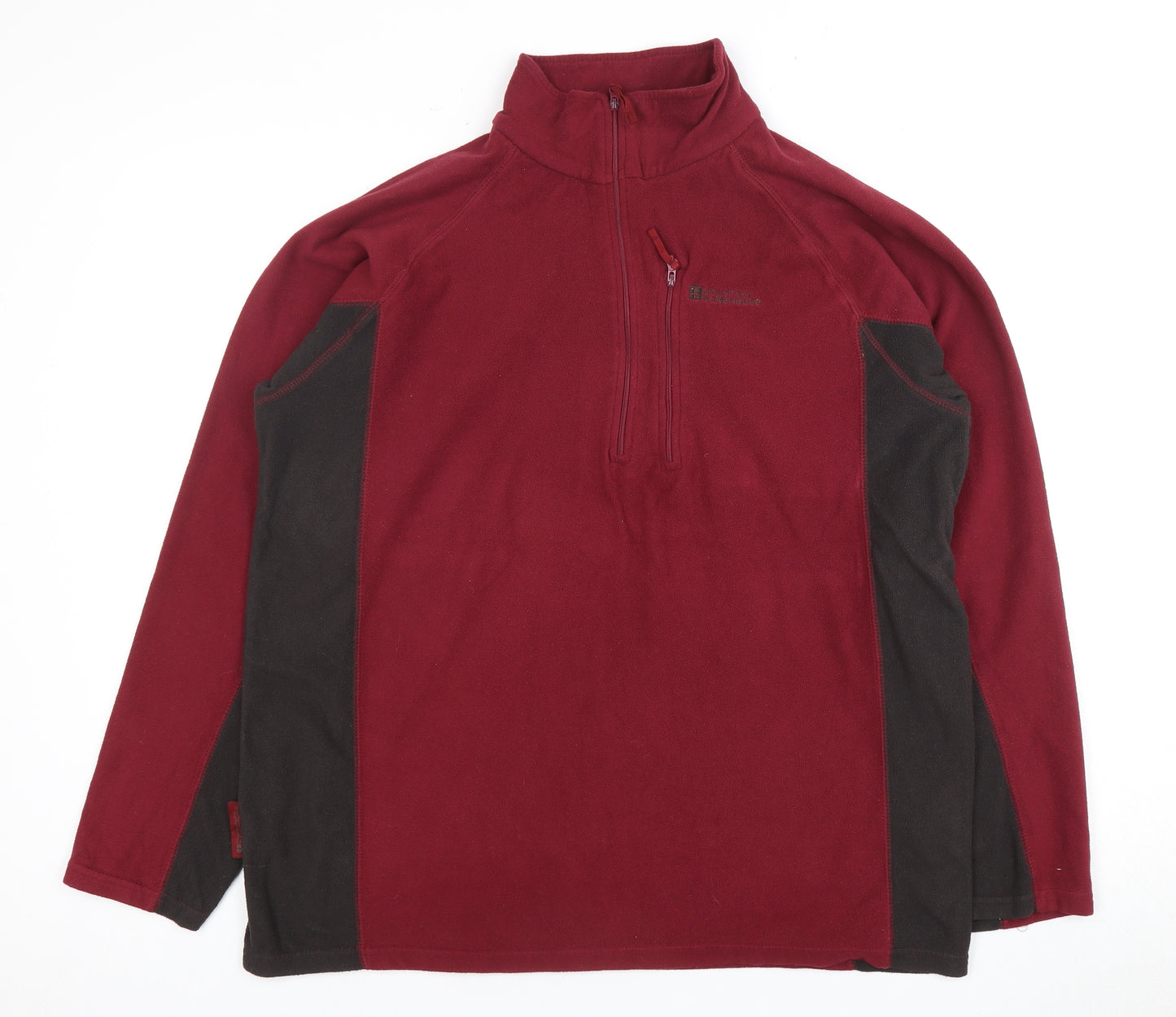 Mountain Warehouse Men's Red 1/2 Zip Fleece Sweatshirt M