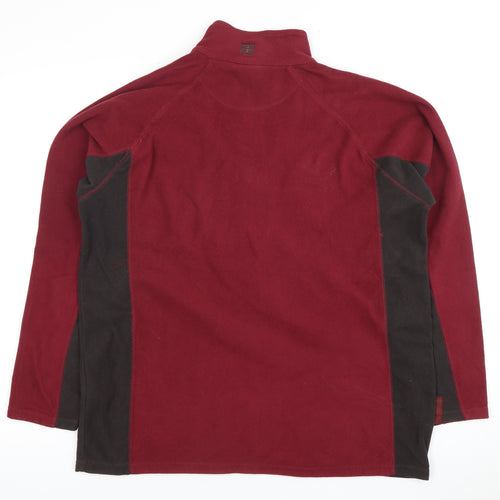 Mountain Warehouse Men's Red 1/2 Zip Fleece Sweatshirt M