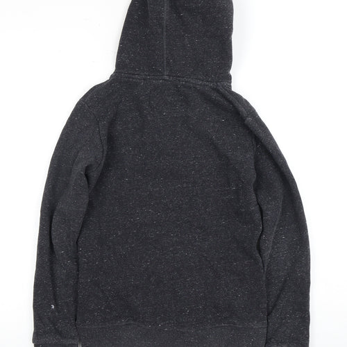 Superdrys Women's Black Glitter Logo Pullover Hoodie M