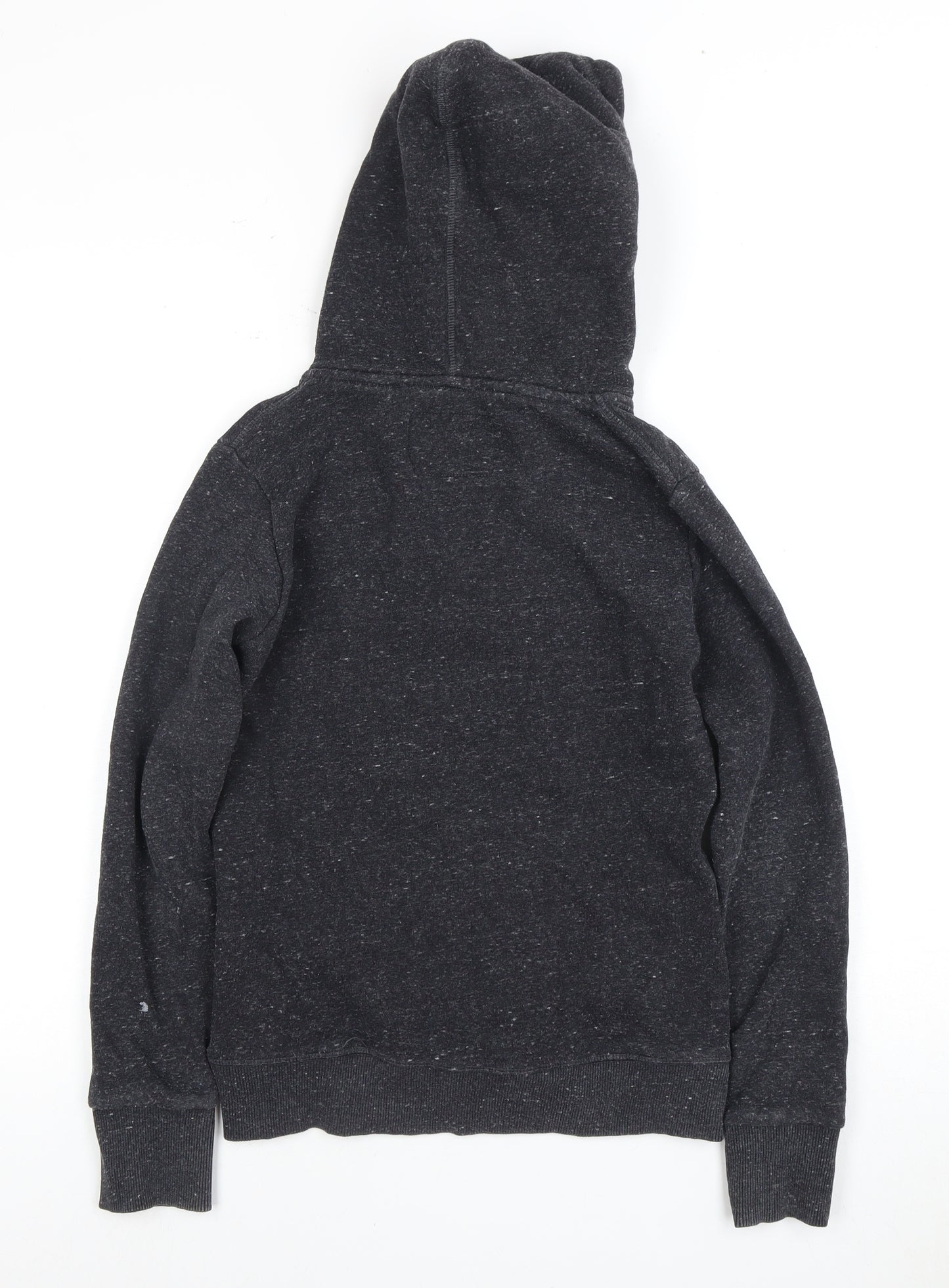 Superdrys Women's Black Glitter Logo Pullover Hoodie M