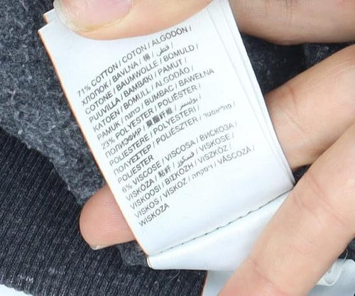 Superdrys Women's Black Glitter Logo Pullover Hoodie M