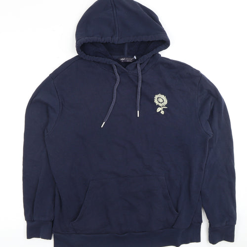 Marks and Spencer Blue Pullover Hoodie, Unisex, Size 14