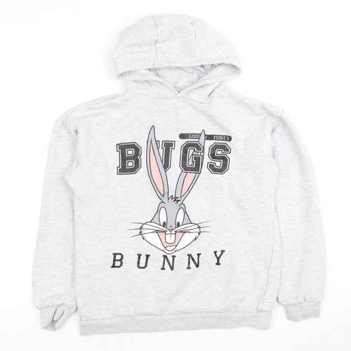 Looney Tunes Girls' Grey Bugs Bunny Pullover Hoodie 12-13Y