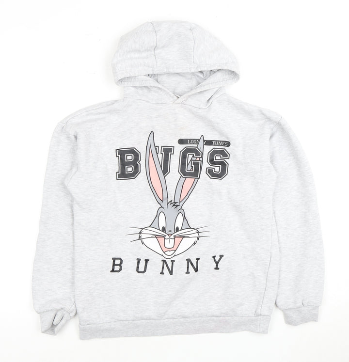 Looney Tunes Girls' Grey Bugs Bunny Pullover Hoodie 12-13Y