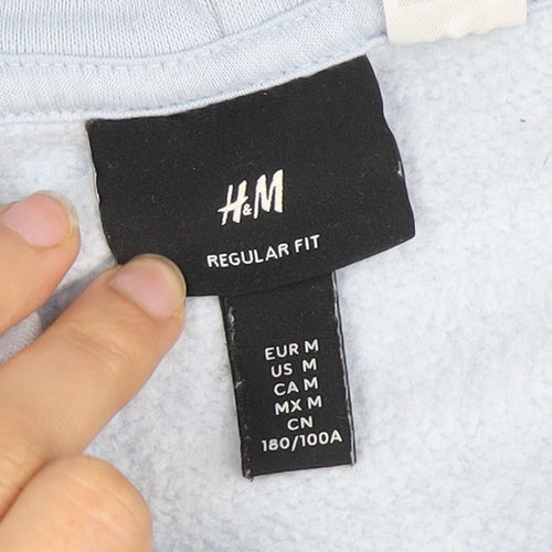 H&M Men's Blue 'Rick and Morty' Graphic Hoodie M