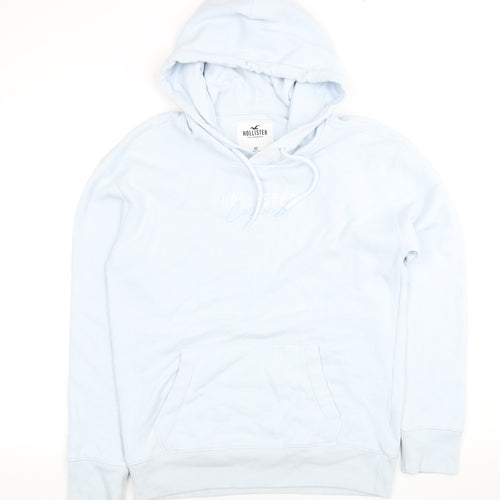 Hollister Men's Blue XS Pullover Hoodie with Logo