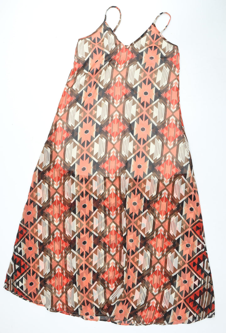 Boohoo Women's Multicoloured Geometric Dress Size 12