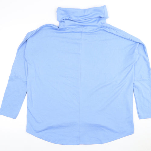 ISLE Collection Women's Blue Roll Neck Top S
