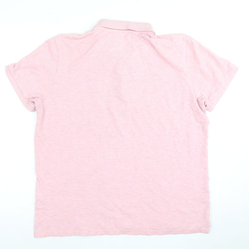 Lyle & Scott Men's Pink Polo Shirt Size L