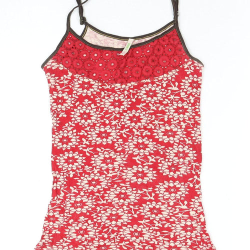 Denim Co Women's Red Floral Camisole Tank
