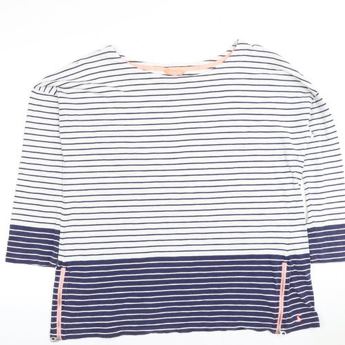 Joules Women's Multicoloured Boat Neck T-Shirt, Size 18