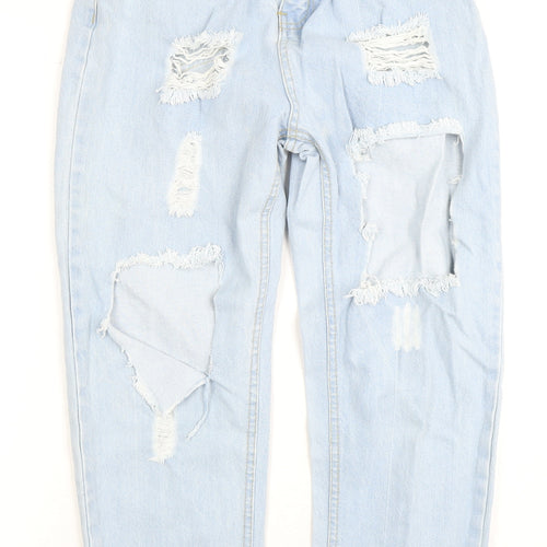 I Saw It First Women's Blue Distressed Mom Jeans Size 10