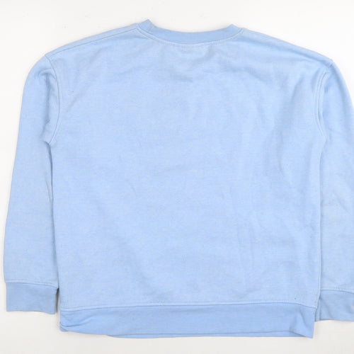 Disney Women’s Blue Mickey Mouse Crew Neck Sweatshirt 2XS