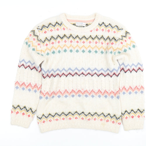 FatFace Girls Multicoloured Fair Isle Pullover Jumper 8-9 Years