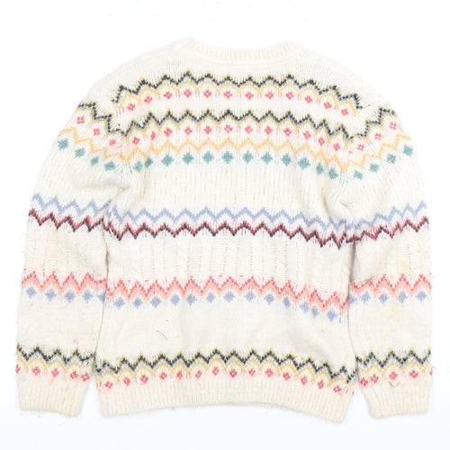 FatFace Girls Multicoloured Fair Isle Pullover Jumper 8-9 Years