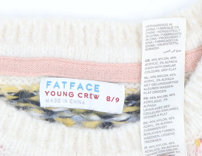 FatFace Girls Multicoloured Fair Isle Pullover Jumper 8-9 Years
