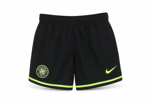 Front view of Nike boys’ black athletic football shorts, size S