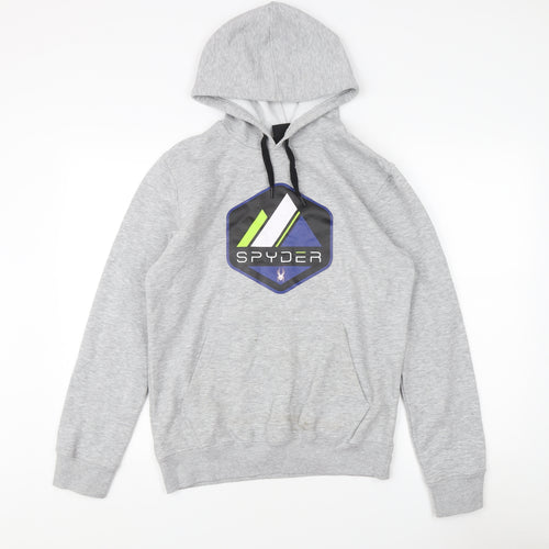 Spyder Men's Grey Graphic Pullover Hoodie S