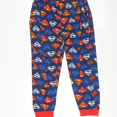 Men's Blue Superman Pyjama Pants L - Cotton Graphic