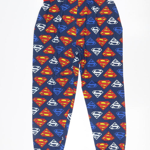 Men's Blue Superman Pyjama Pants L - Cotton Graphic