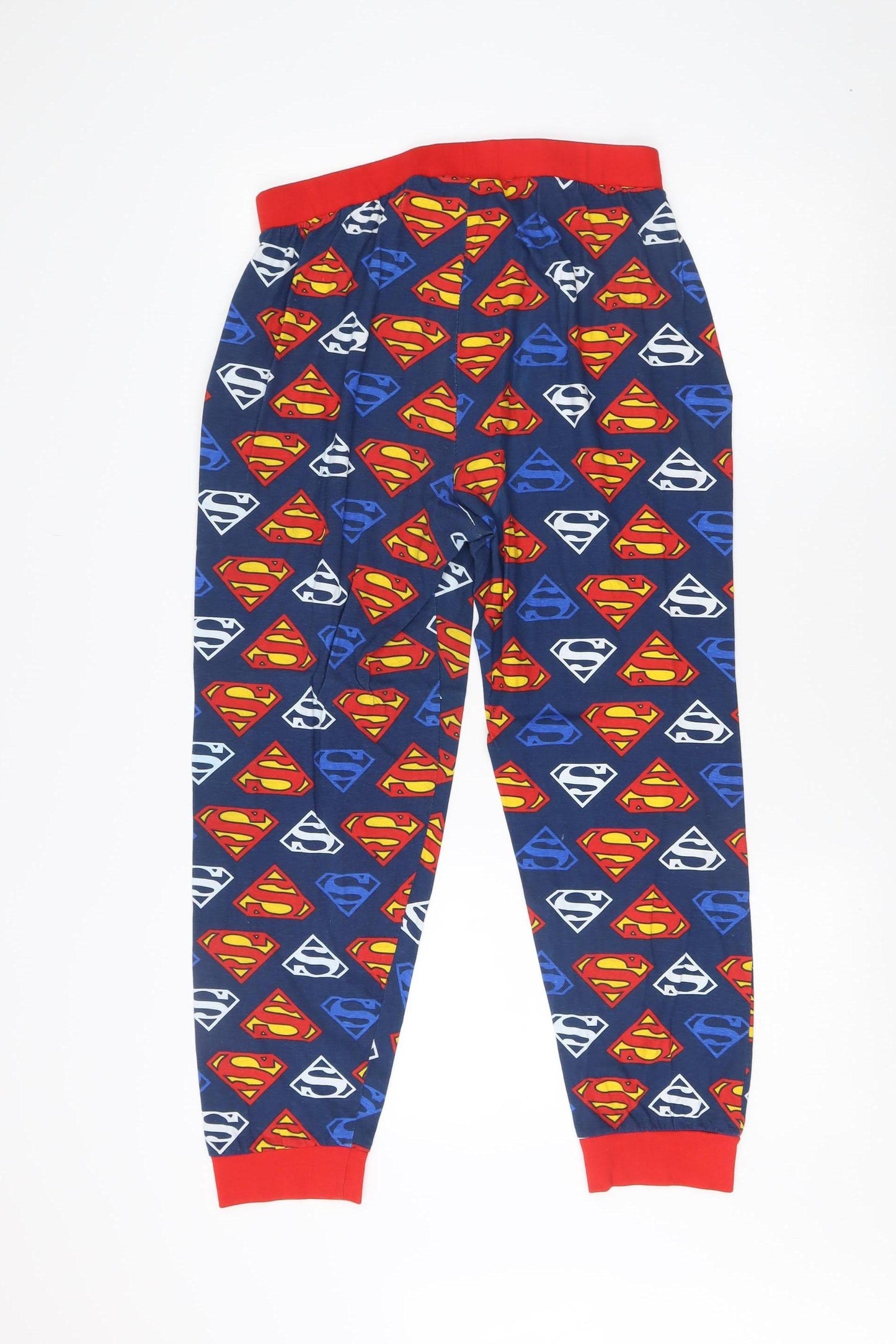 Men's Blue Superman Pyjama Pants L - Cotton Graphic