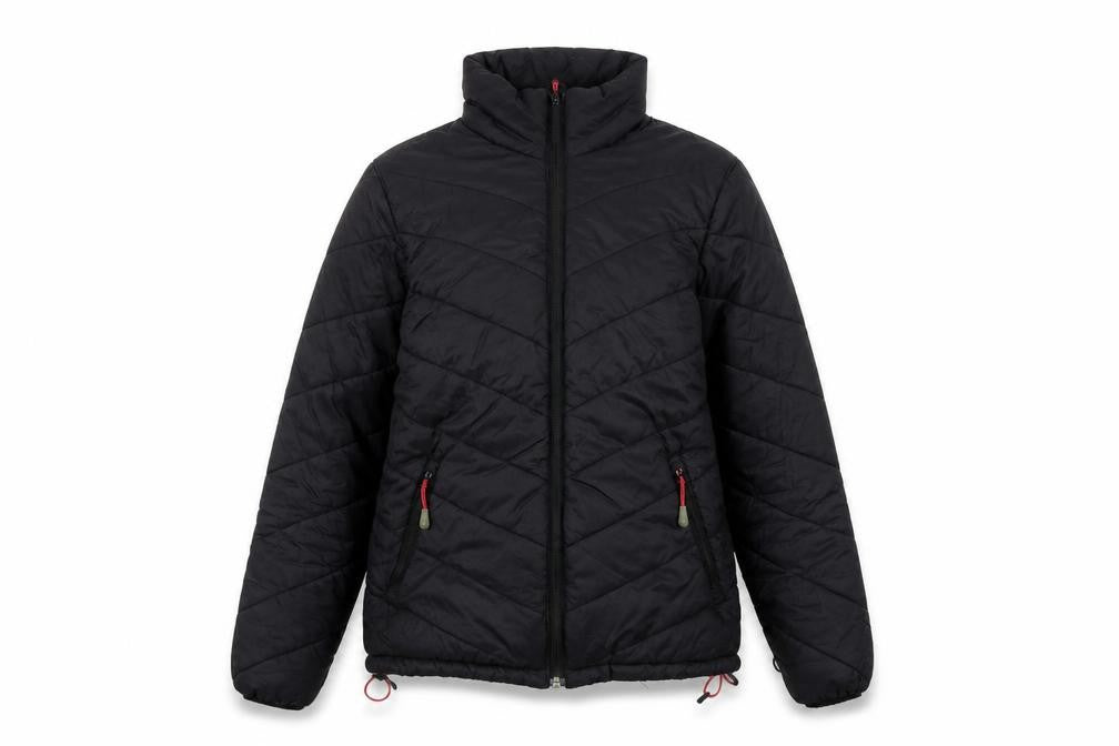 Front view of TOG24 Women's Black Puffer Jacket, size 8-10