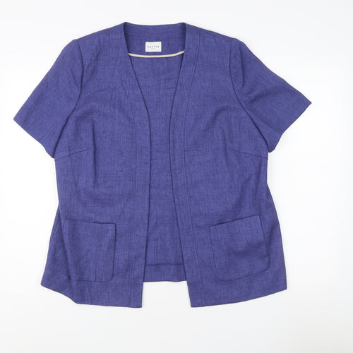 Eastex Women's Blue Open Jacket Size 14 Spring/Summer
