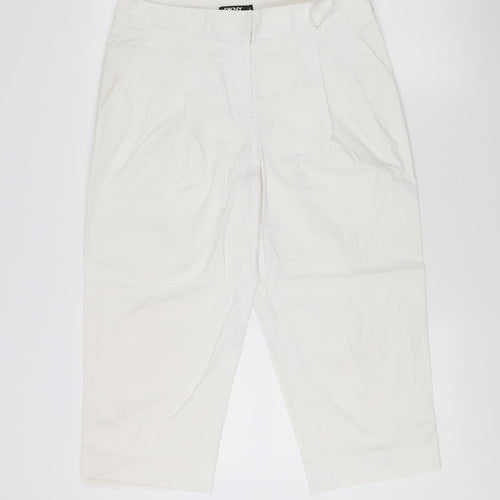 DKNY Women's Ivory Cropped Trousers Size 6