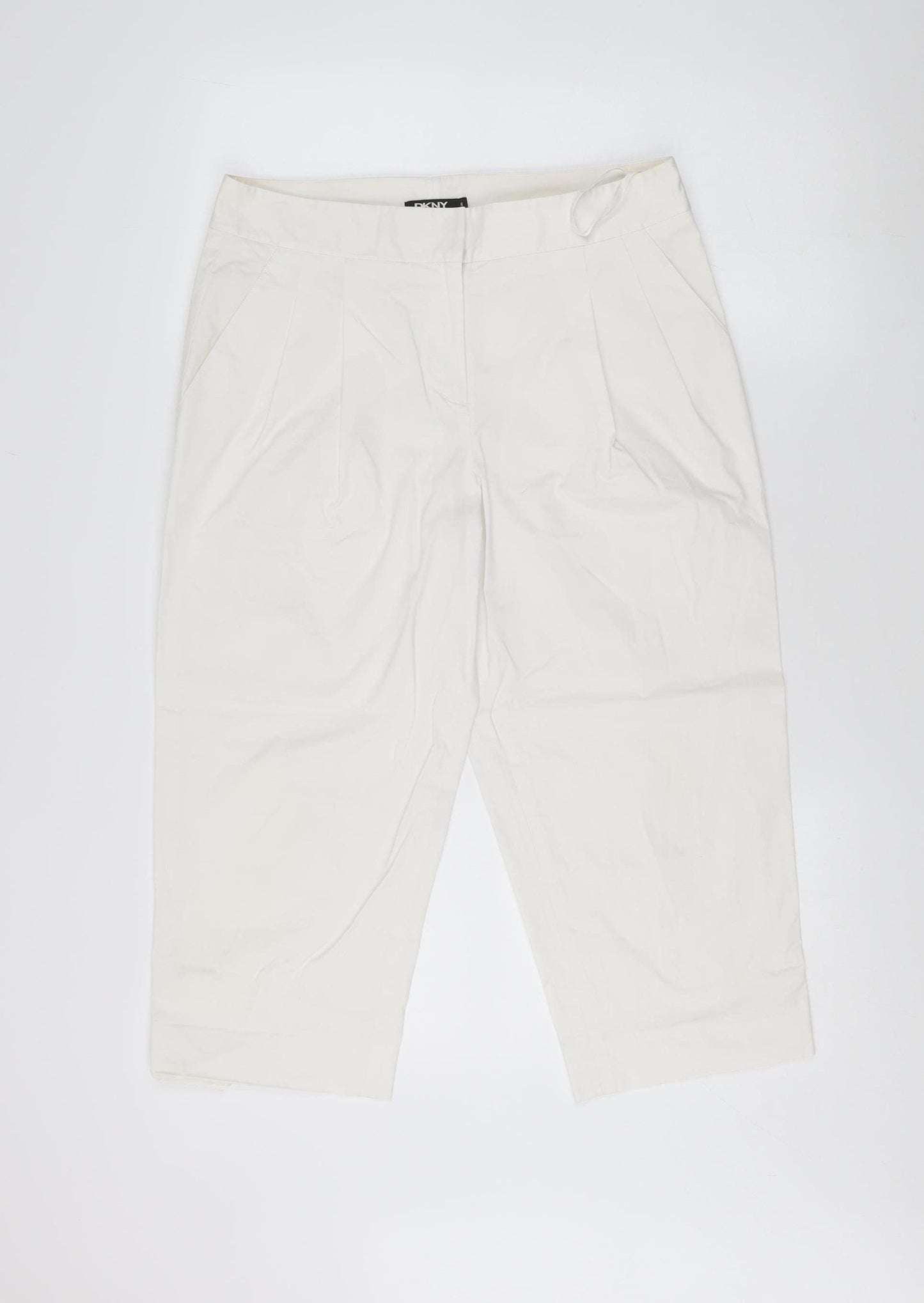 DKNY Women's Ivory Cropped Trousers Size 6