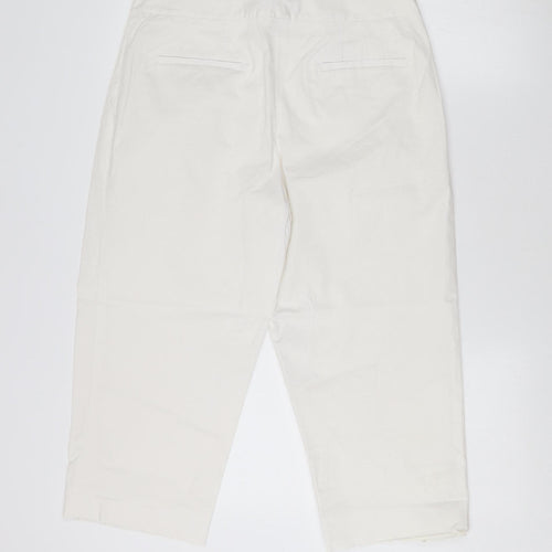 DKNY Women's Ivory Cropped Trousers Size 6