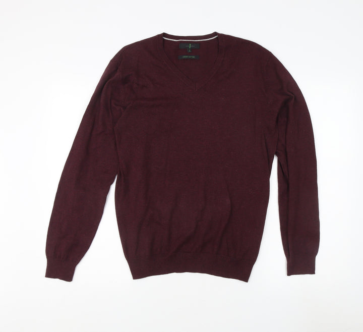 Jasper Conran Men's Red V-Neck Jumper S