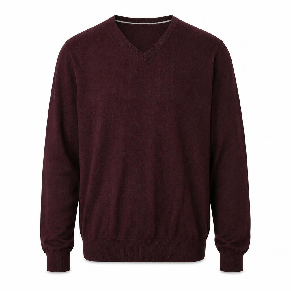 Front view of Jasper Conran Men's Red V-Neck Jumper S