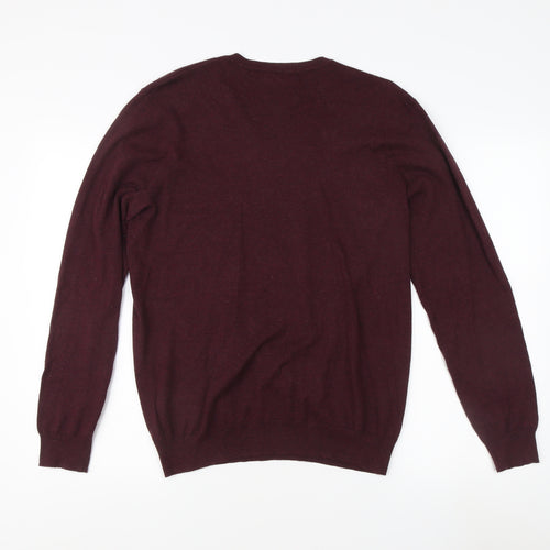 Jasper Conran Men's Red V-Neck Jumper S