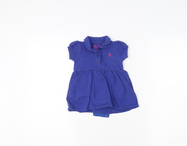 Penguin Unisex Blue Shirt Dress 3-6 Months