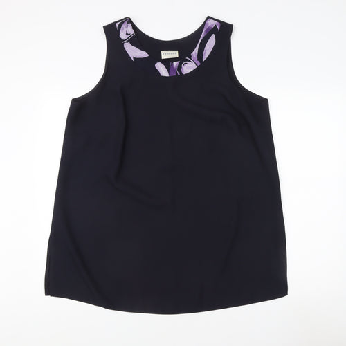 Essence Women's Black Polyester Tank Top Size 20