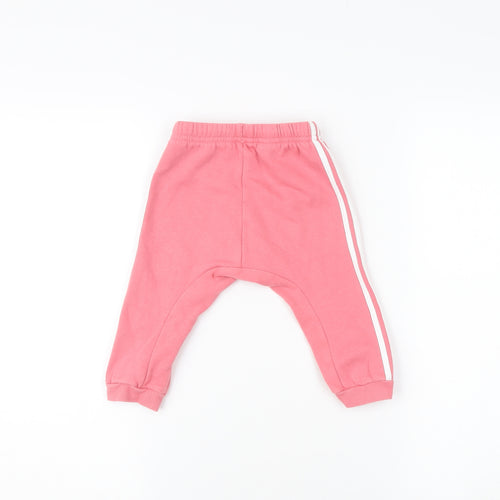 Adidas Pink Unisex Baby Jogger Trousers 9-12 Months