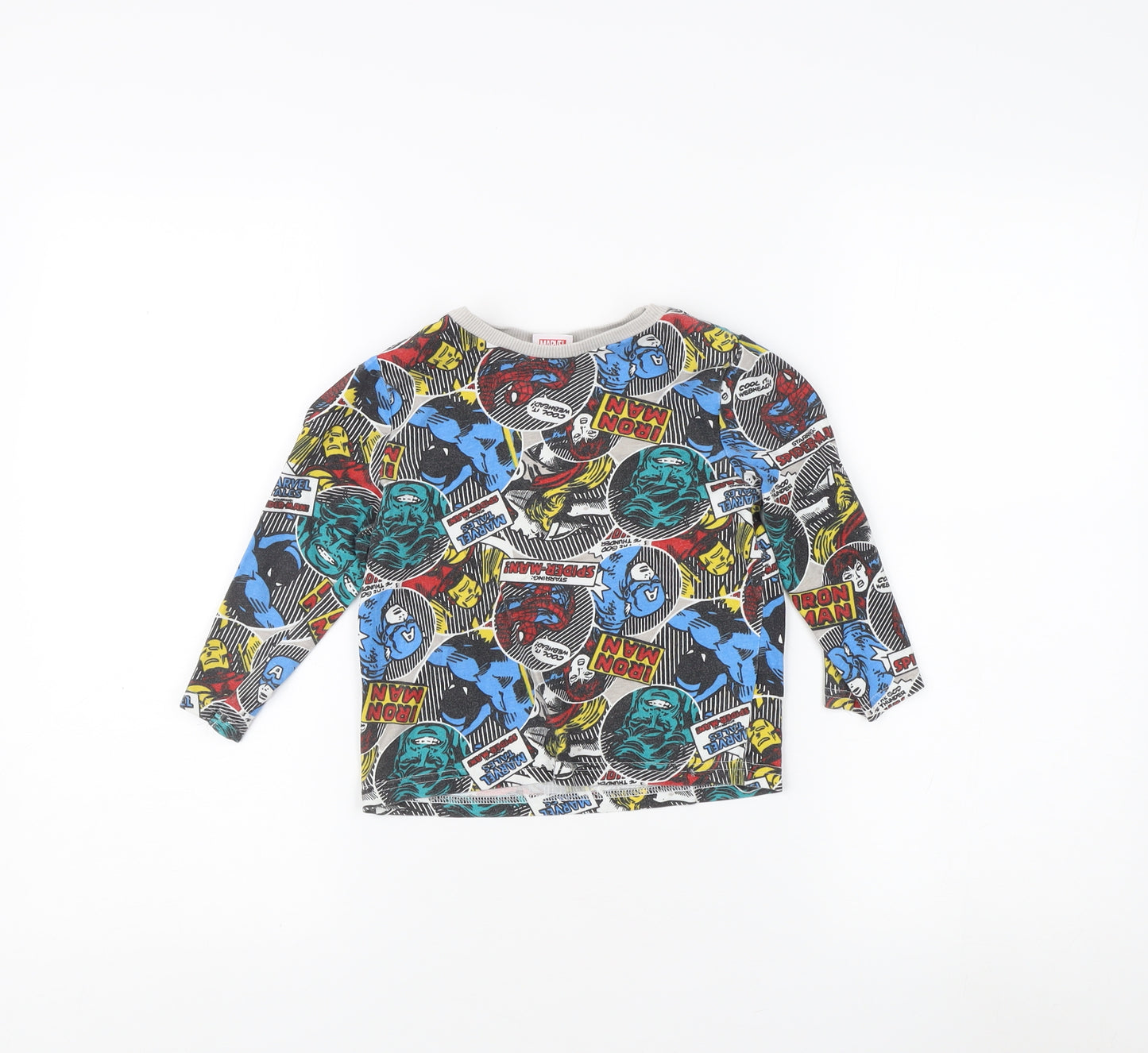 Marvel Boys Multicoloured Pyjama Top 3-4 Years Comic Superhero