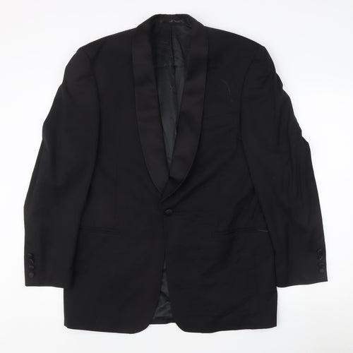 Pierre Cardin Men's Black Wool Tuxedo Blazer Size L Formal