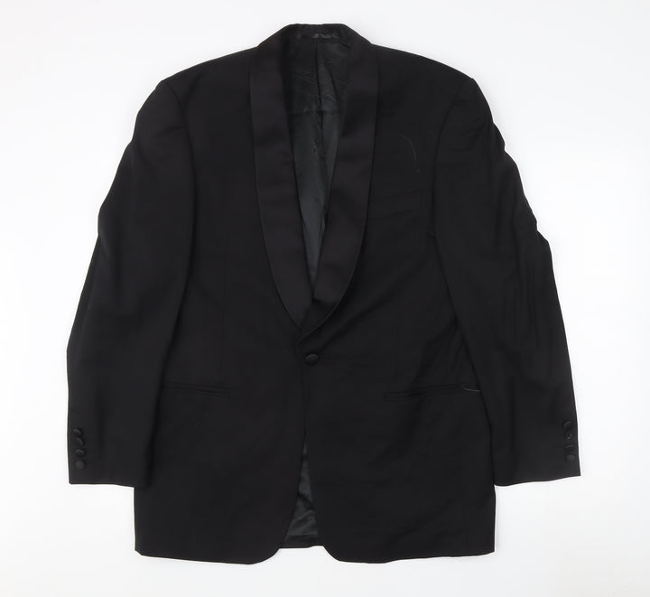 Pierre Cardin Men's Black Wool Tuxedo Blazer Size L Formal