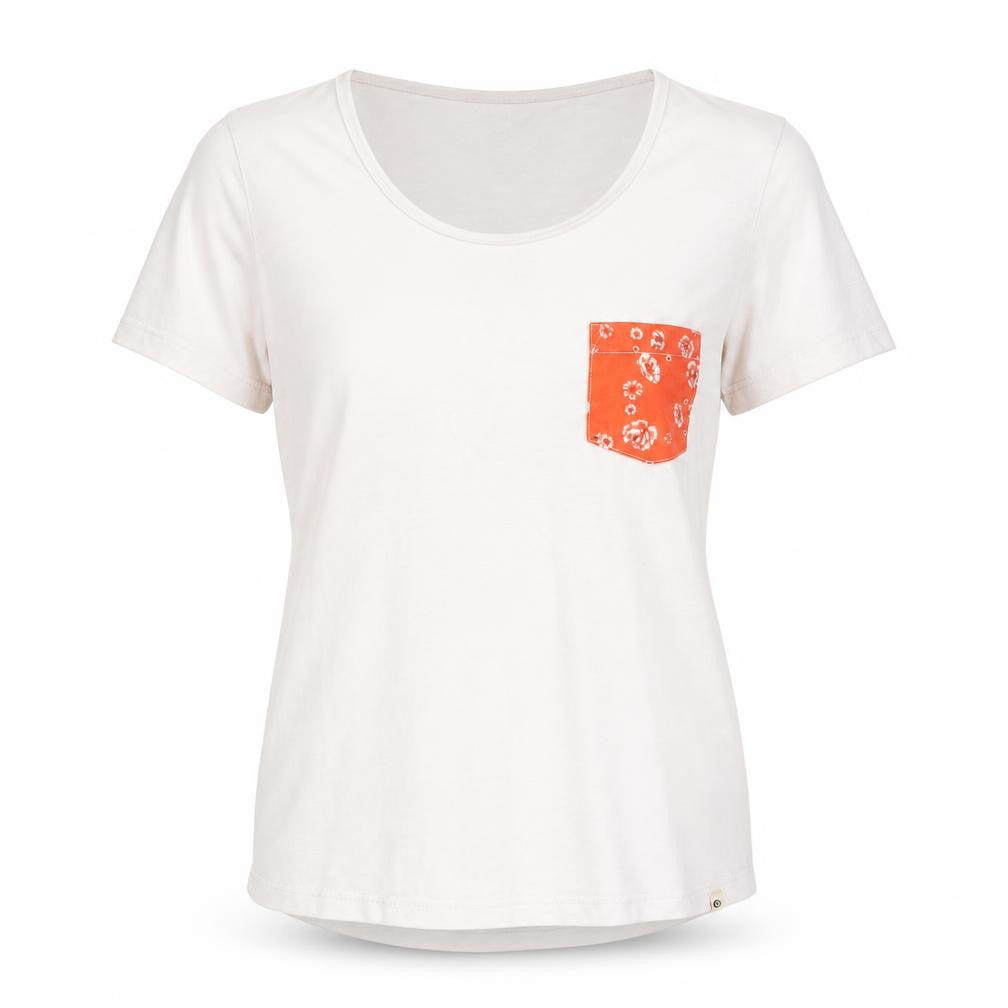 Front view of Ripcurl Women's White XS T-Shirt with Pocket