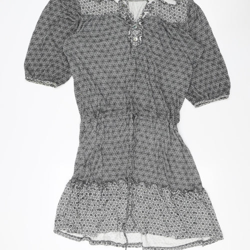 Next Women's Grey A-Line Dress, Size 12, Casual Bohemian