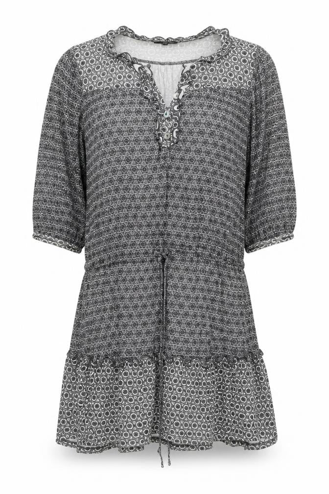 Next Women's Grey A-Line Dress, Size 12, Casual Bohemian