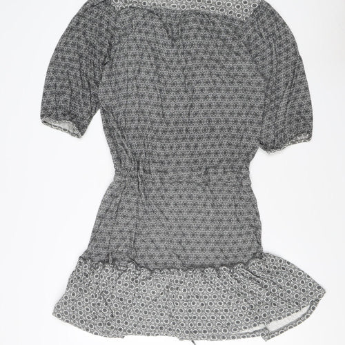 Next Women's Grey A-Line Dress, Size 12, Casual Bohemian