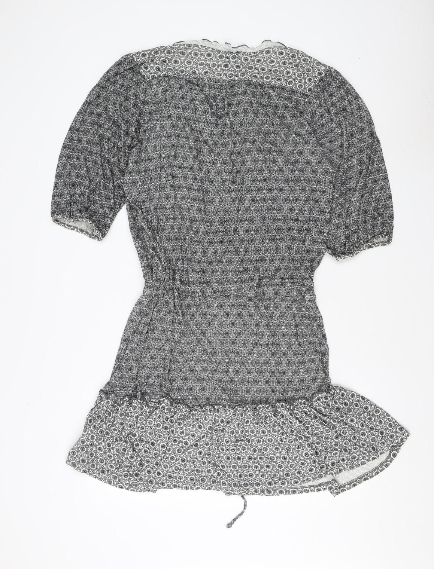 Next Women's Grey A-Line Dress, Size 12, Casual Bohemian