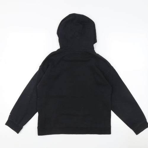 Nike Boys Black Pullover Hoodie, Relaxed Fit, 8-9 Years