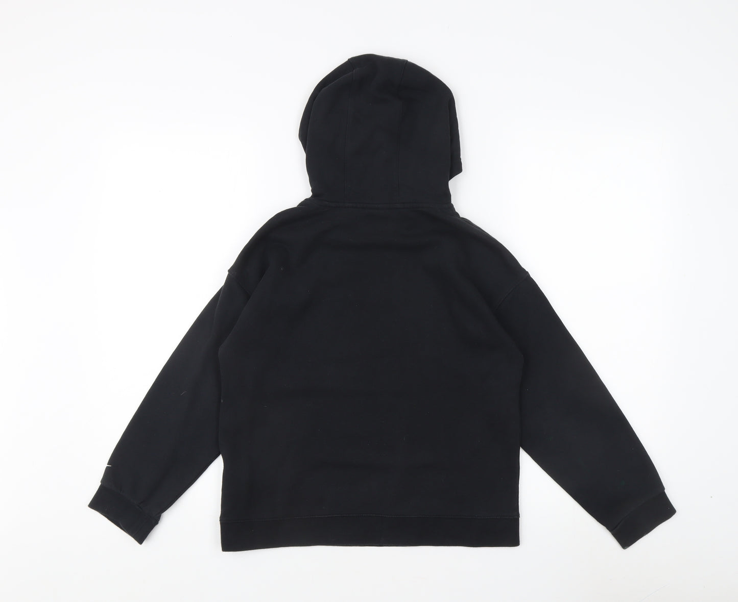 Nike Boys Black Pullover Hoodie, Relaxed Fit, 8-9 Years