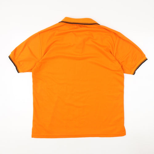 Fred Perry Men's Orange Polo Shirt Size L Cotton