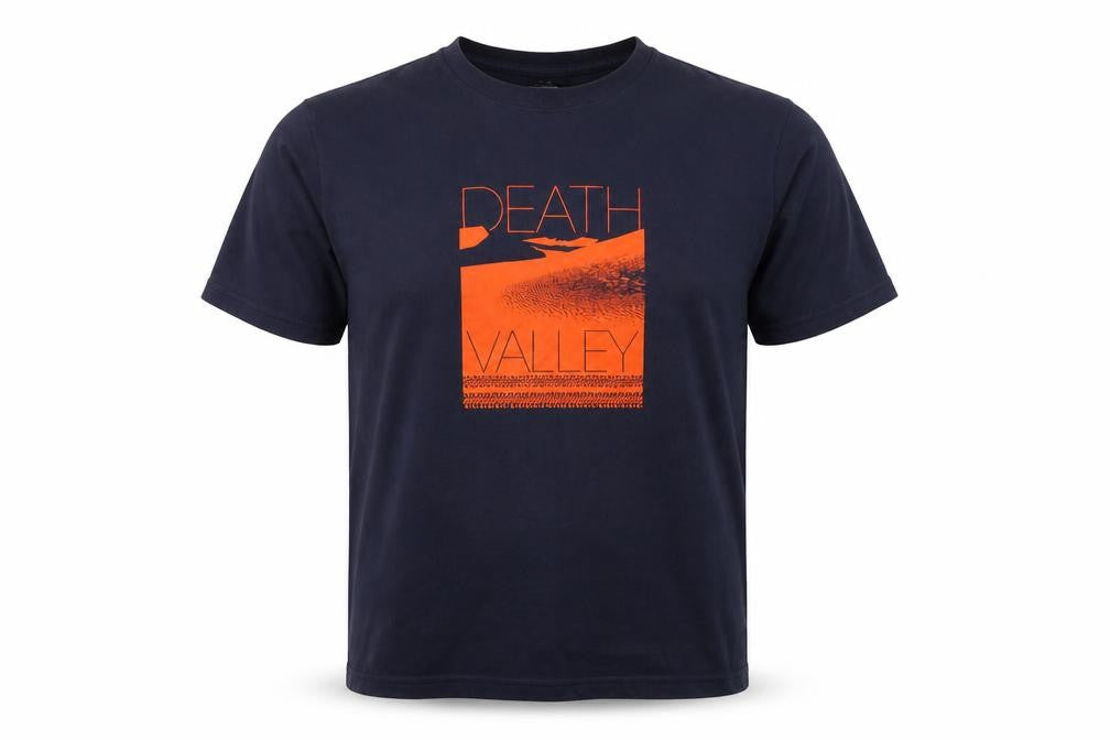 Front view of Trespass Men's Blue Graphic Print T-Shirt, size M