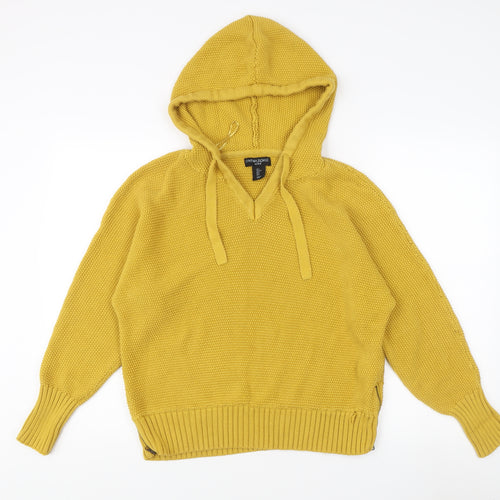 Cynthia Rowley Women's Yellow Hooded Jumper L