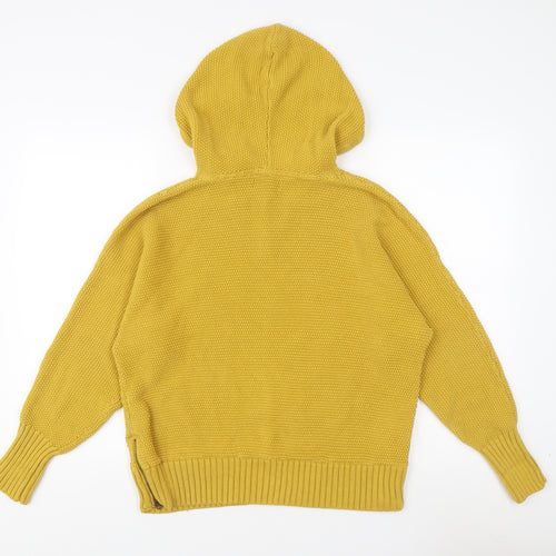 Cynthia Rowley Women's Yellow Hooded Jumper L
